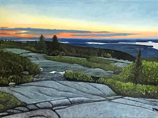 Acadia Sunset..........oil on linen - 40" x 30"  - 2020