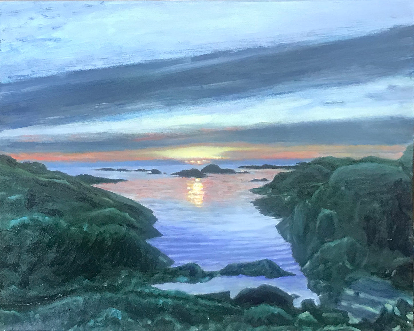 Sunrise - Biddeford Pool .....oil on linen - 16" x 20" - 2020