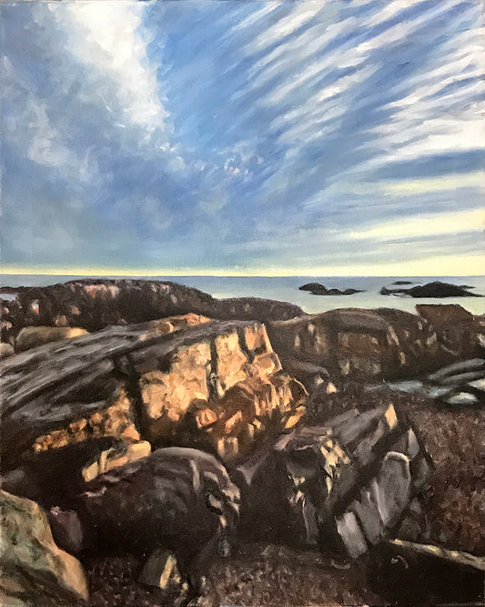 First Light - Biddeford Pool Maine.....oil on linen - 16" x 20" - 2020