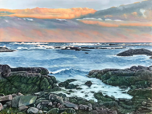 Sunset at Biddeford Pool Maine..........oil on linen - 30" x 40" - 2020