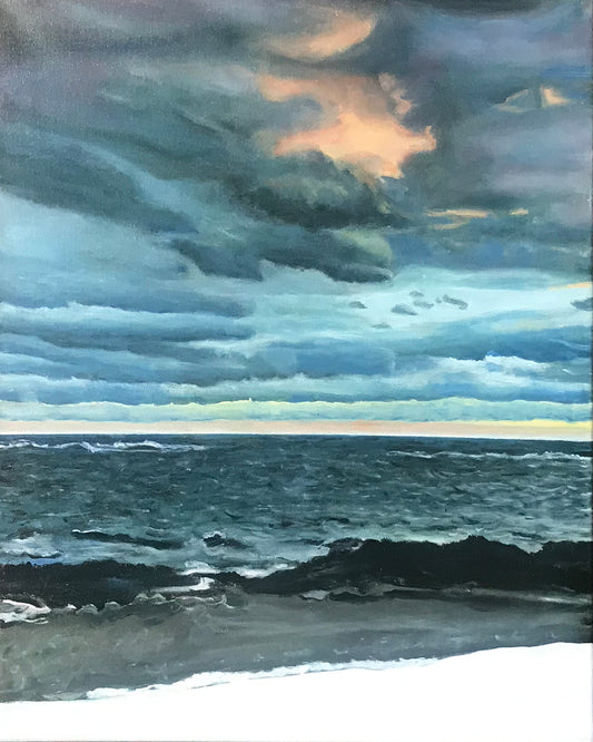Winter Sunset - Biddeford Pool.....oil on linen - 16" x 20" - 2020