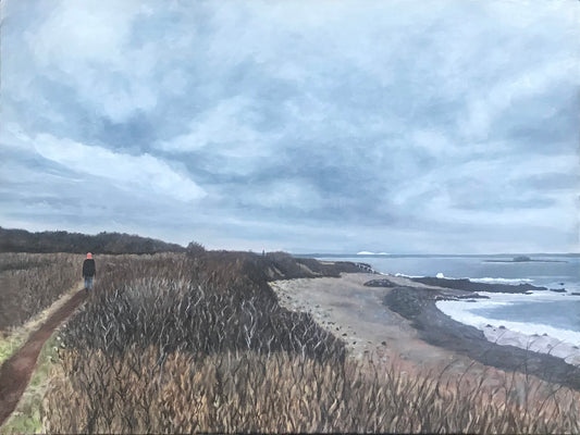 Winter Path - Biddeford Pool Maine.....oil on linen - 40" x 30" - 2020
