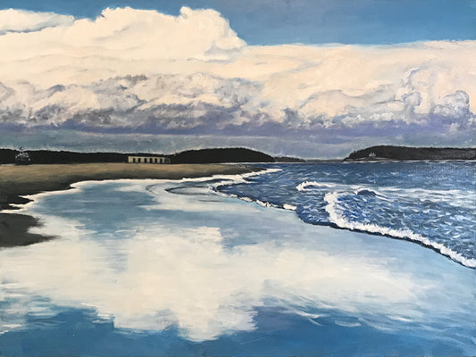 Coming Storm - Fort Popham Maine.....oil on linen - 30" x 40" - 2021