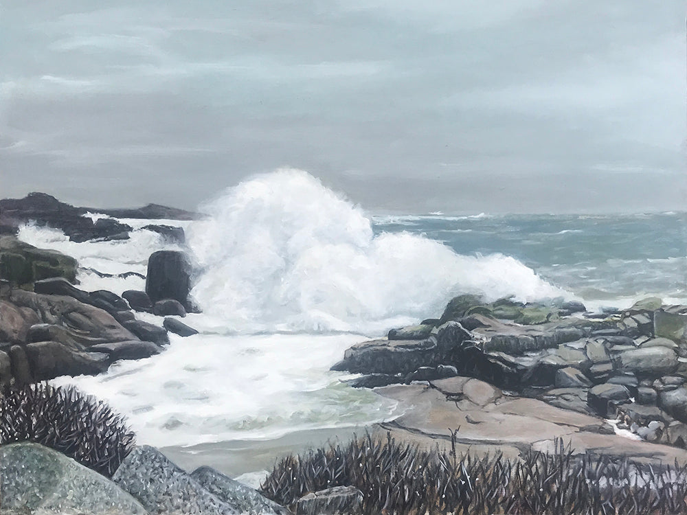 Storm Surf - Biddeford Pool - Maine....oil on linen - 40" x 30" - 2021