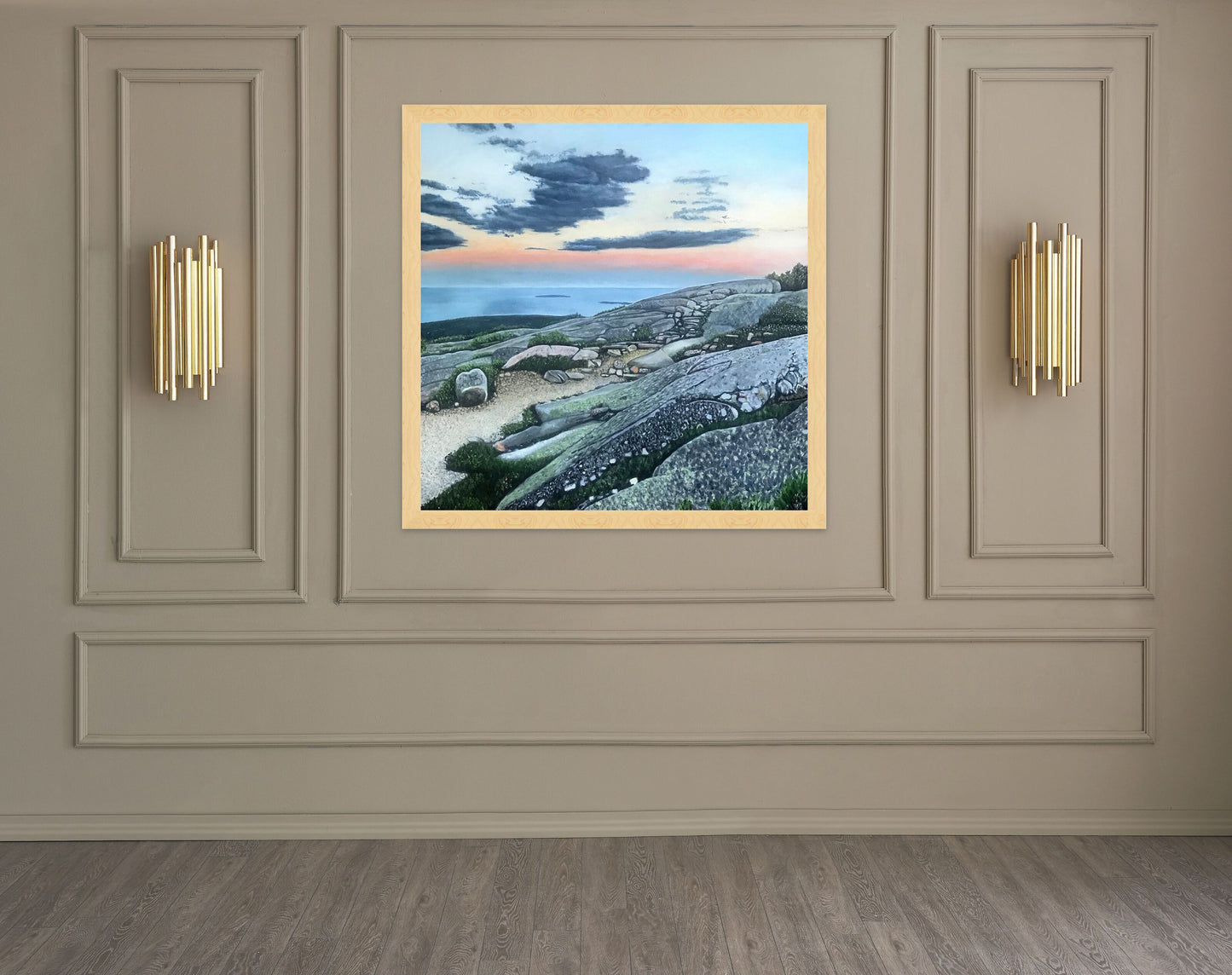 Cadillac Mountain Sunset.....oil on linen - 48" x 48" - 2020