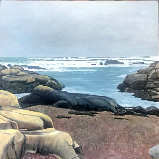 Shaped by Water.....oil on linen - 16" x 16" - 2020