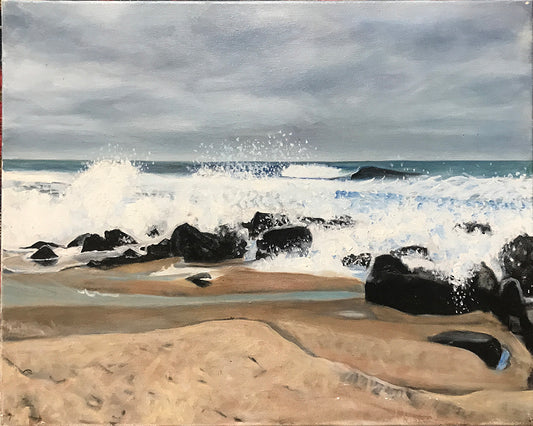 Storm Surf.....oil on linen - 20" x 16" - 2020