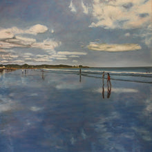 Load image into Gallery viewer, Beach Reflections.....oil on canvas - 54&quot; x 54&quot; - 2018
