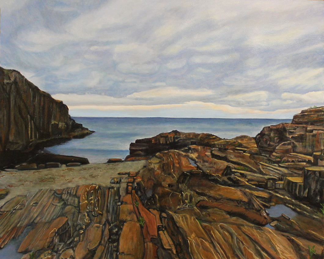 Bald Head Cliff - Maine.....oil on canvas - 4' x 5' - 2018